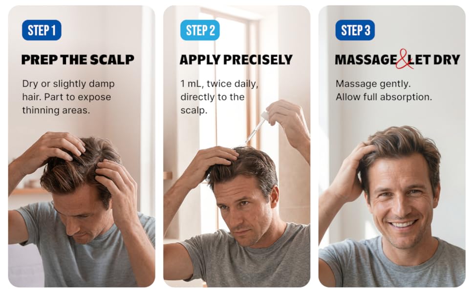Kirkland Minoxidil 5% Topical Solution for Men with Dropper Applicator, 6-Month Supply