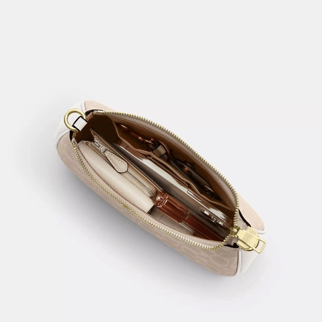 Coach Teri Shoulder Bag CV933 in Gold/Sand/Chalk Signature Canvas